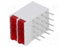 LED; in housing; red; 1.8mm; No.of diodes: 8; 10mA; 38°; 2V; 13mcd