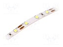 LED tape; white cold; LED/m: 60; SMD; 2835; 12V; W: 8mm; 120°; D: 2mm