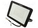 Lamp: LED flood light; 230VAC; 50W; cool white; 120°; 6500K; IP65