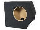 Car loudspeaker enclosure; MDF; black melange; textil; 15l; 250mm