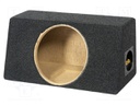 Car loudspeaker enclosure; MDF; black melange; textil; 8l; 200mm