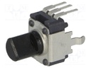 Potentiometer: shaft; single turn,vertical; 10kΩ; ±20%; 6mm