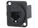 Coupler; FT; Cat: 6; Layout: 8p8c; RJ45 socket,both sides; 19x24mm