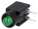 LED; in housing; green; 3mm; No.of diodes: 1; 20mA; 40°; 10-20mcd