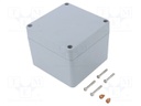 Enclosure: multipurpose; X: 100mm; Y: 100mm; Z: 81mm; 68; aluminium