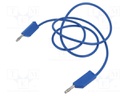 Test lead; 60VDC; 30VAC; 32A; Len: 1m; blue; Cond.cross sec: 2.5mm2