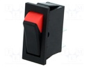 ROCKER; SPST; Pos: 2; OFF-ON; 16A/250VAC; black-red; none