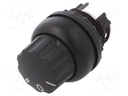 Switch: rotary; Stabl.pos: 3; 22mm; black; Illumin: none; IP66; Pos: 3