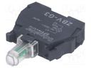 Illuminating unit; 22mm; Harmony XB4; -25÷70°C; Illumin: LED