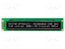 Display: OLED; alphanumeric; 40x2; Dim: 182x38.5x9.3mm; white