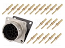 Connector: circular; Series: RT360; socket; male; crimped; PIN: 19
