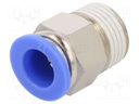 Push-in fitting; straight; -0.95÷15bar; Mat: nickel plated brass