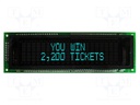 Display: VFD; alphanumeric; 20x2; Char: 5.34mm; 500cd/m2; PIN: 14