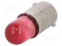 LED lamp; red; BA9S; 220VDC