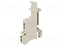 Splice terminal: rail; 1.5mm2; ways: 1; terminals: 2; beige; wemid