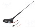 Antenna; car top; 0.4m; AM,FM; Citroën,Peugeot,Toyota; 1.2m; 75Ω