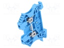 Splice terminal: rail; 2.5mm2; ways: 1; terminals: 2; blue; wemid