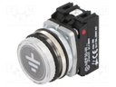 Earting indicator; 22mm; NEF22; -15÷30°C; Ø22.5mm; IP66; Kind: flat