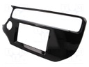 Radio mounting frame; Kia; 2 DIN; black gloss