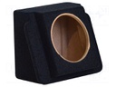 Car loudspeaker enclosure; MDF; black melange; textil; 8l; 200mm