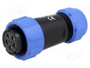 Plug; female; SP21; PIN: 5; IP68; 7÷12mm; soldering; for cable; 500V