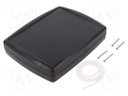 Enclosure: multipurpose; X: 144mm; Y: 184mm; Z: 38mm; ABS; black; IP65