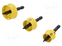 Hole saw set; aluminium,wood,metal,brass,steel,cast iron