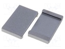 Ferrite: two-piece; 15Ω; A: 49.6mm; B: 3.25mm; C: 5mm; D: 44mm