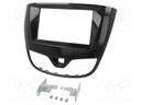 Radio mounting frame; Opel; 2 DIN; black gloss