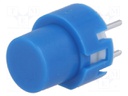 Switch: keypad; Pos: 2; SPST-NO; 0.01A/32VDC; blue; Mounting: THT