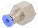 Push-in fitting; straight; -0.95÷15bar; Mat: nickel plated brass