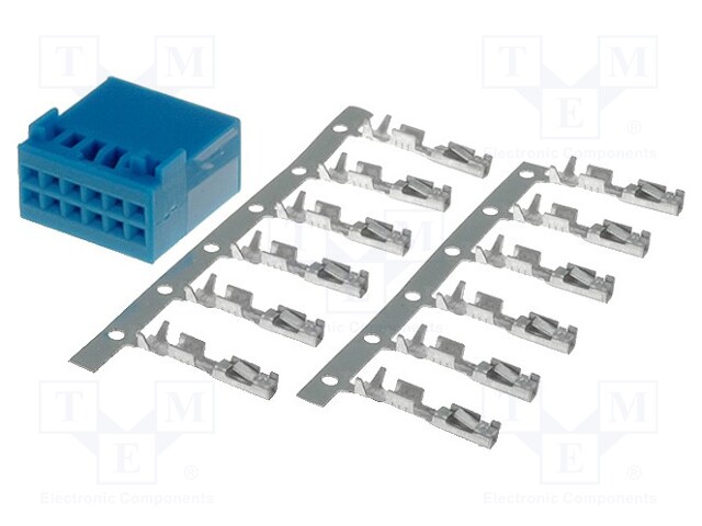 800005  Set Stecker Quadlock PIN passt VW 2011-> 4CARMEDIA 12 blau KFZ-Modell 